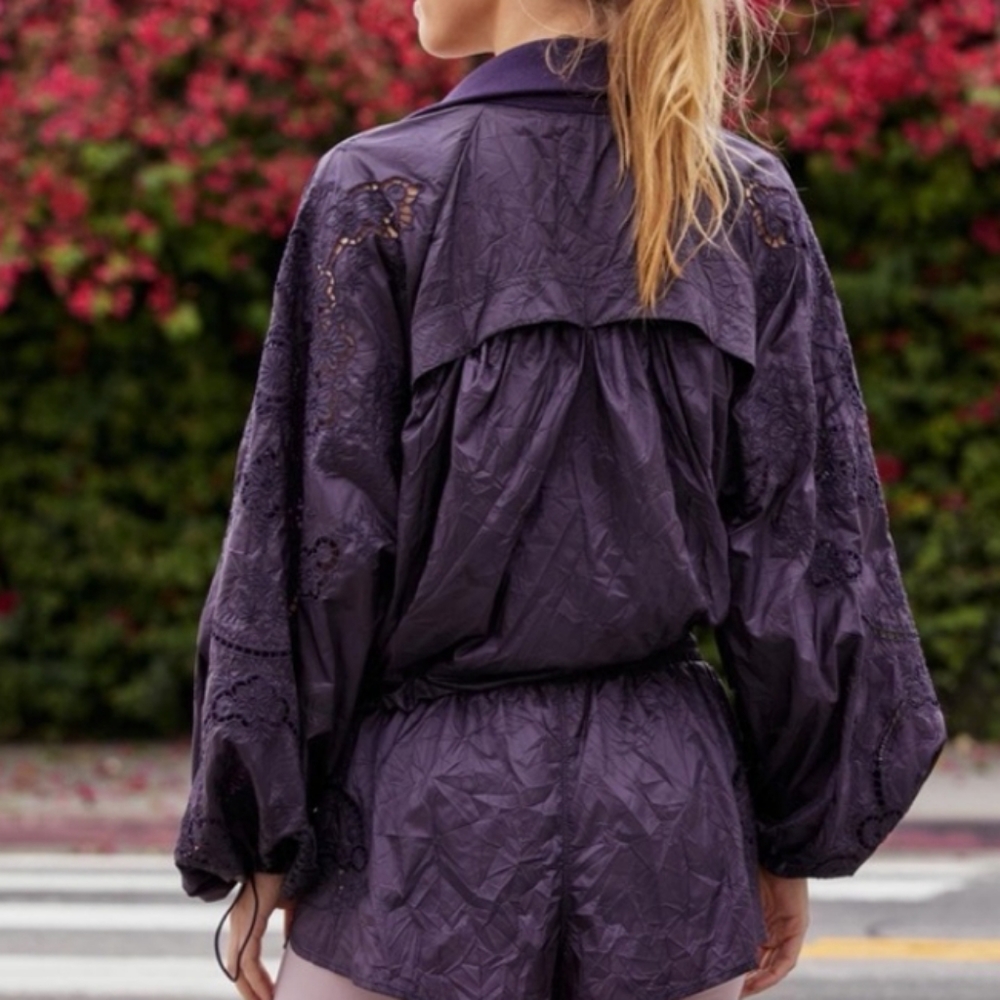🌷Free People Eyelet Embroidered Nylon Jacket - Picture 10 of 13